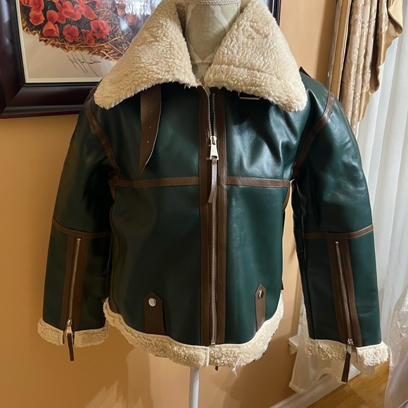 Faux Fur Aviator Jacket - Picture 2 of 6